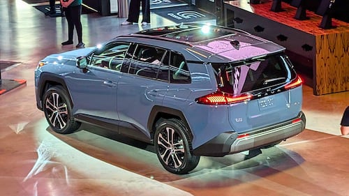2026 Toyota RAV4 quarter rear view, driver side